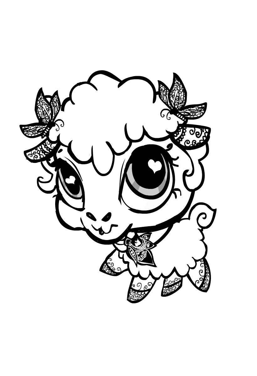 Овечка Раскраски для детского сада