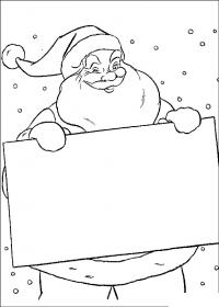 Дед мороз для плаката Раскраски зима скачать бесплатно