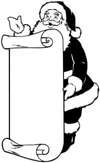 Новый год, дед мороз для плаката Раскраски зима скачать бесплатно