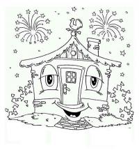 Счастливого нового года Зимние раскраски для малышей