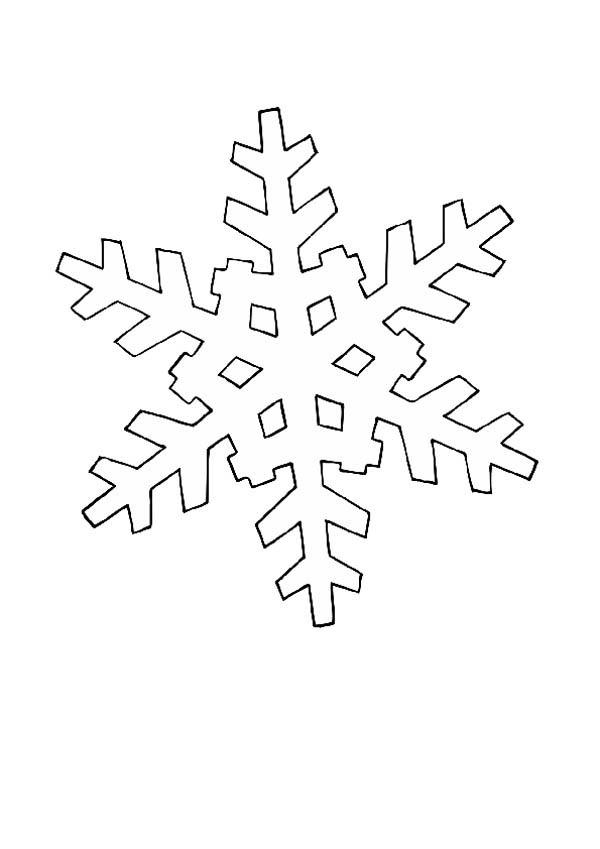 Снежинка из елочек Раскраска зима