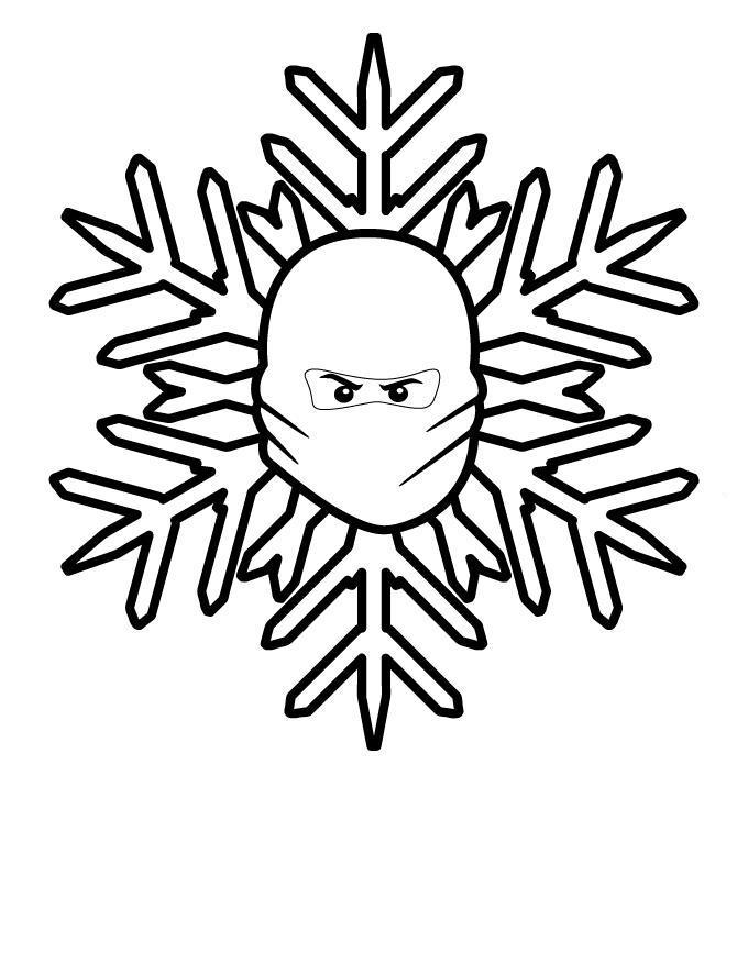 Снежинки ниньзя Раскраски на тему зима