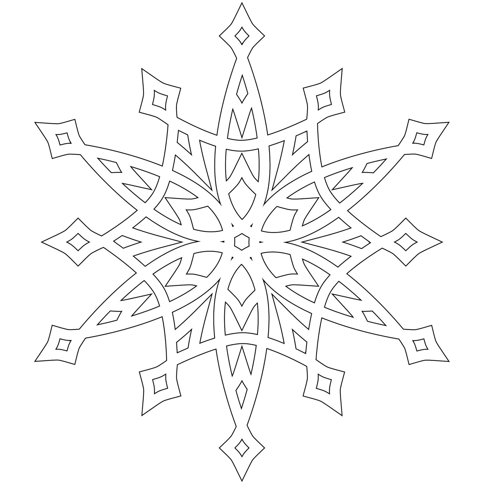 Красивые снежинки Раскраска сказочная зима