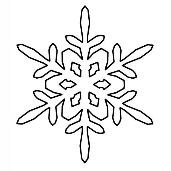 Снежинки Раскраска зима распечатать