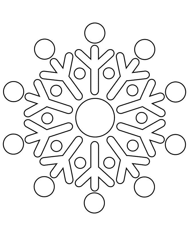 Снежинки Раскраска зима пришла