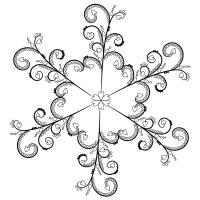 Снежинки с сердечками Раскраски для детского сада