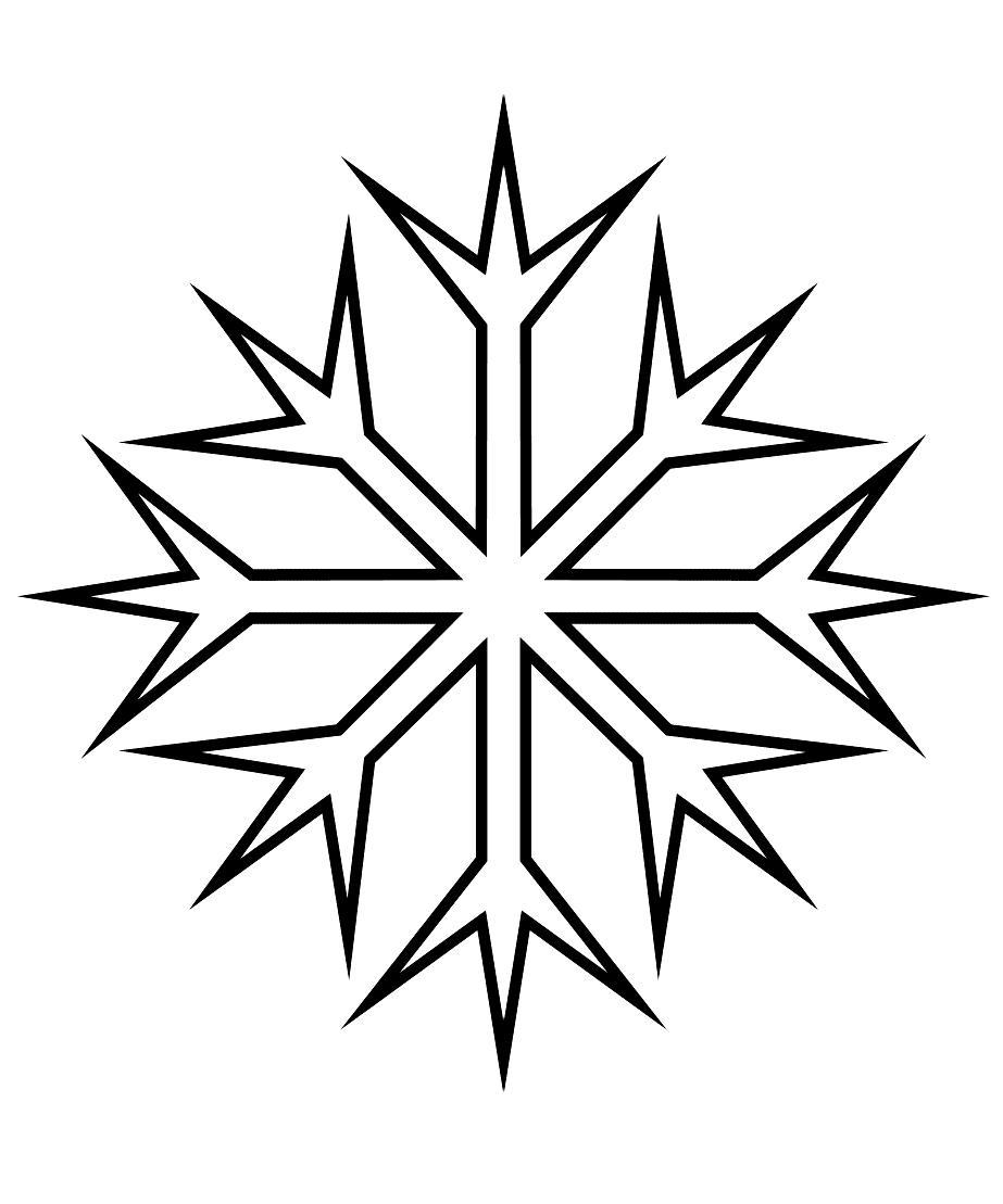 Снежинки Раскраска зима пришла