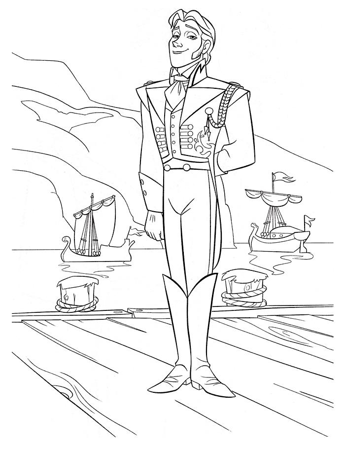 Принц из холодного сердца Раскраски зима скачать бесплатно