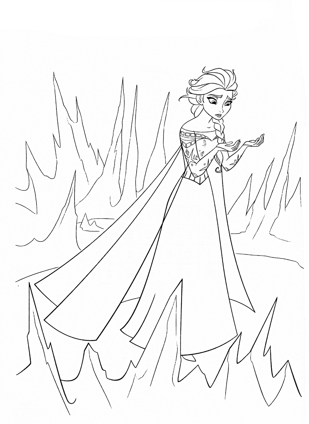 Принцесса грустит Раскраски на тему зима