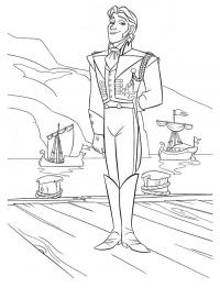 Принц из холодного сердца Раскраски зимушка зима