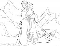 картинки на рабочий стол онлайн Две сестрички холодного сердца Зимние раскраски для мальчиков