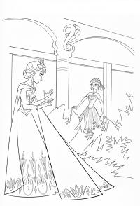 Разговор принцесс Раскраски зимушка зима