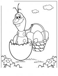 картинки на рабочий стол онлайн Снеговик с корзинкой Раскраска зима пришла