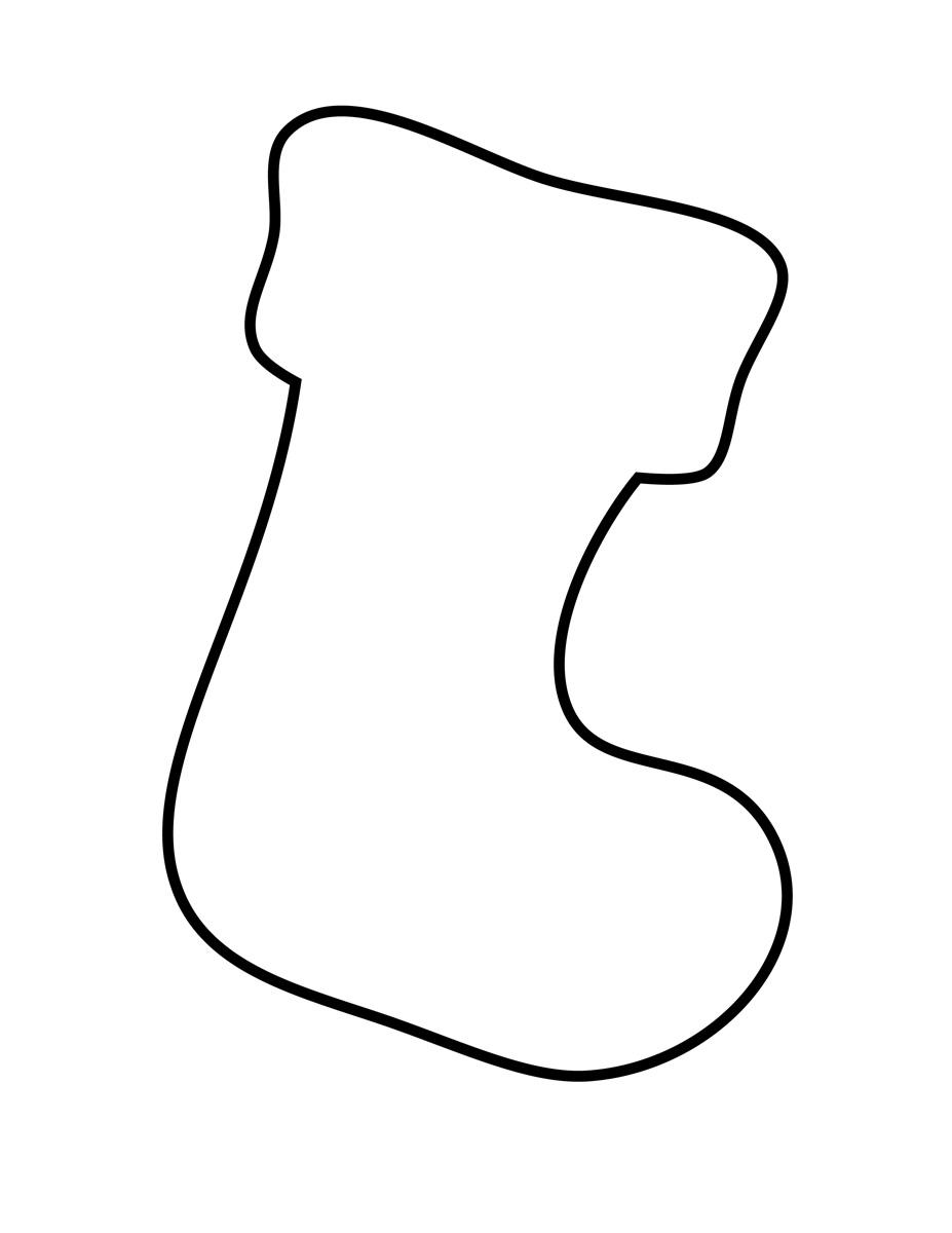 Рождественские чулки для подарков Раскраски про зиму для детей