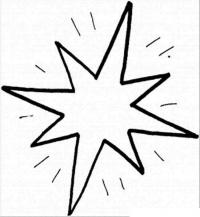 картинки на рабочий стол онлайн Сияющая новогодняя звезда Рисунок раскраска на зимнюю тему