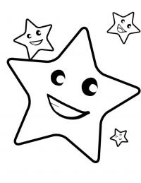Звездочки Зимние раскраски для малышей
