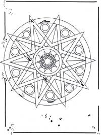 картинки на рабочий стол онлайн Узор звезда для шара Рисунок раскраска на зимнюю тему