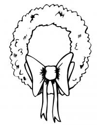 картинки на рабочий стол онлайн Новогодний рождественский венок Раскраска сказочная зима