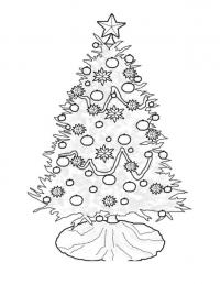 картинки на рабочий стол онлайн Елка со звездой на макушке Раскраски на тему зима