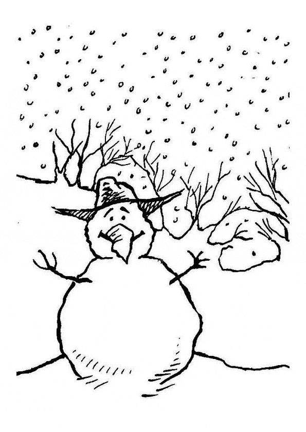 Зима в лесу Раскраска сказочная зима