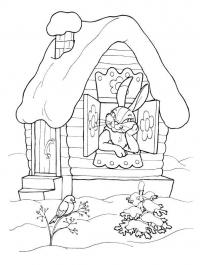 картинки на рабочий стол онлайн Зима в лесу Раскраска сказочная зима