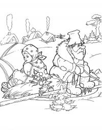 картинки на рабочий стол онлайн Зима в лесу Раскраска сказочная зима