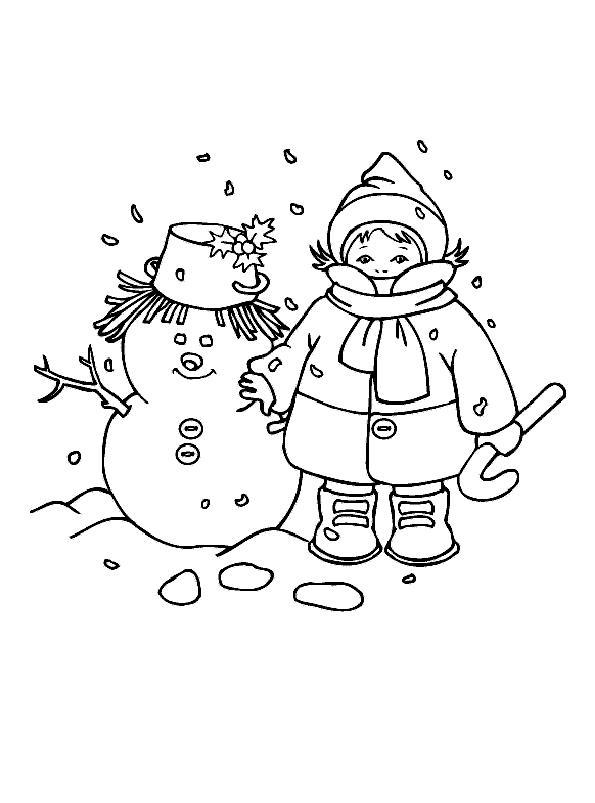 Зима в лесу Раскраски зима скачать бесплатно