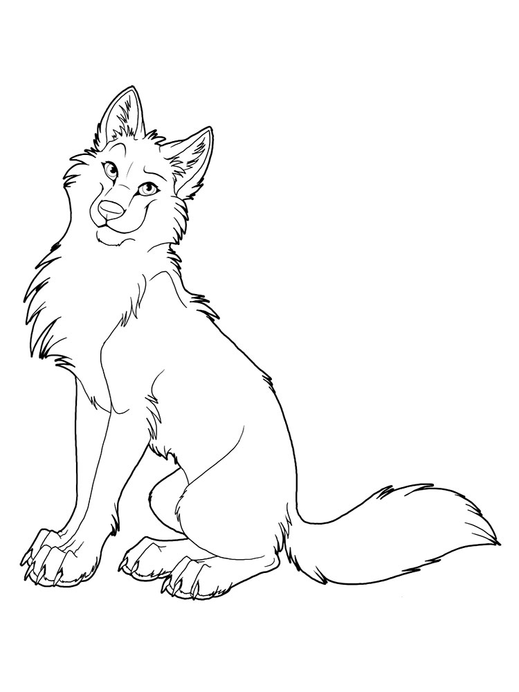 Волк Раскраска зима пришла