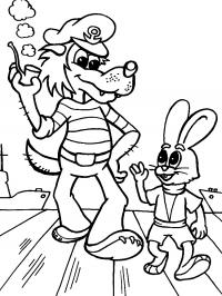 Волк Раскраски про зиму для детей