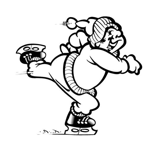 Веселье на коньках Раскраски зимушка зима