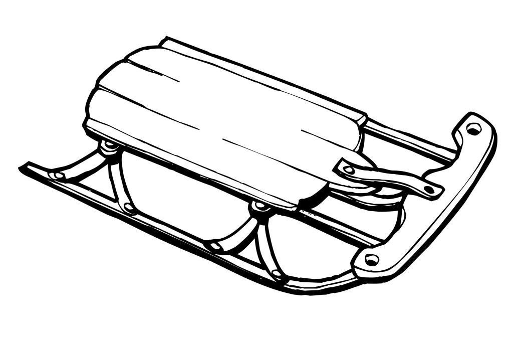Детские сани Раскраска сказочная зима