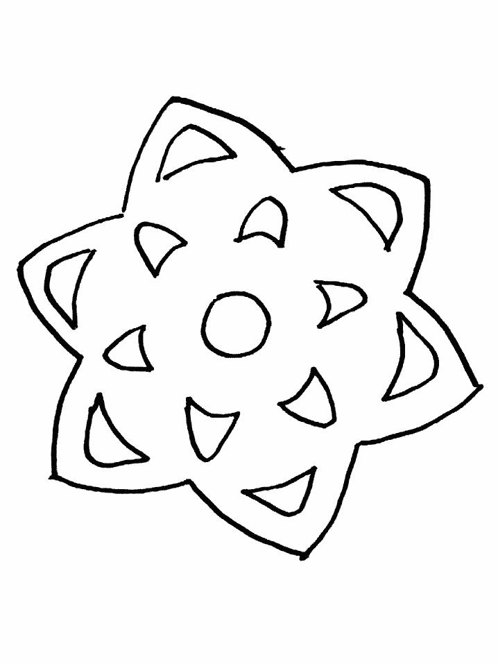 Снежинка как солнышко Зимние рисунки раскраски