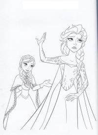 картинки на рабочий стол онлайн Анна и эльза Зимние раскраски для девочек