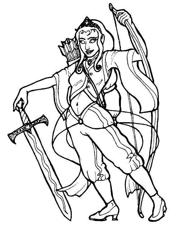 Воительница королева Зимние рисунки раскраски