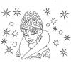картинки на рабочий стол онлайн Снегурочка Раскраски зима скачать бесплатно