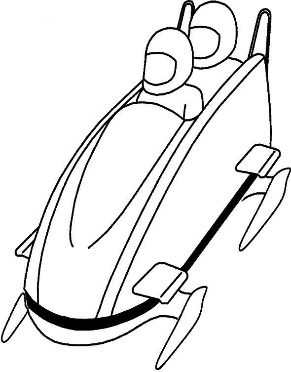 Спорт Рисунок раскраска на зимнюю тему