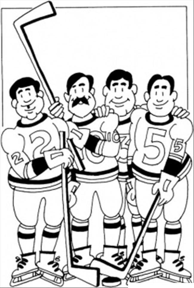 Хоккейная команда Раскраска сказочная зима