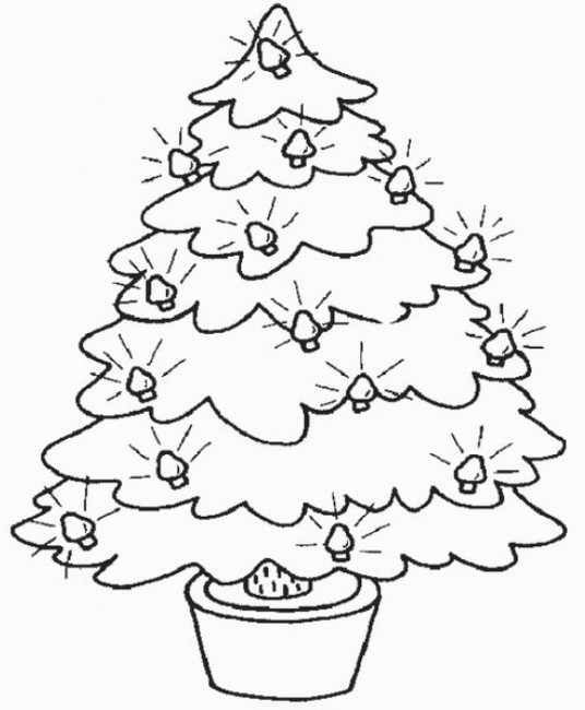 Новогодняя елка Раскраска зима пришла