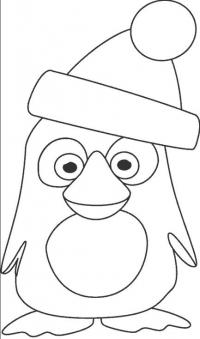 Северный пингвин Зимние раскраски для малышей