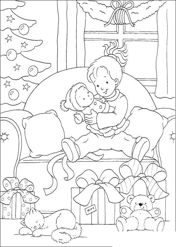 В ожидании нового года Зимние раскраски для девочек