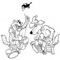 Кот штопает валенки простоквашино Раскраска сказочная зима