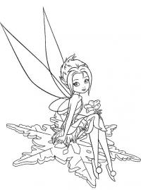 картинки на рабочий стол онлайн Лесная фея на снежинке Зимние раскраски для девочек