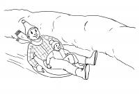 Зимние Раскраски на тему зима