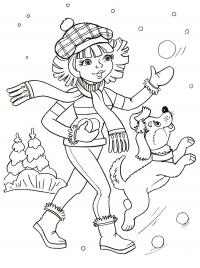 Зимние Раскраски на тему зима