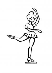 зимние виды спорта фигурное катание Раскраски зима распечатать бесплатно