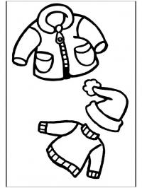 картинки на рабочий стол онлайн Зимняя одежда, куртка, шапка, свитер Раскраска зима пришла