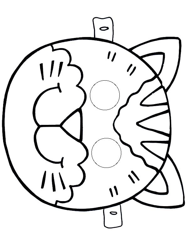 Маска кошки Раскраски зима скачать бесплатно