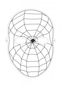 Маска человека паука Раскраски про зиму для детей