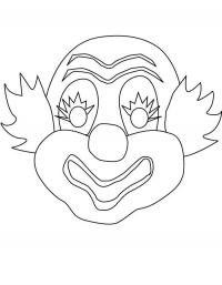 Маска клоуна Раскраски про зиму для детей