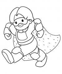 картинки на рабочий стол онлайн В костюме с плащом Раскраски про зиму для детей